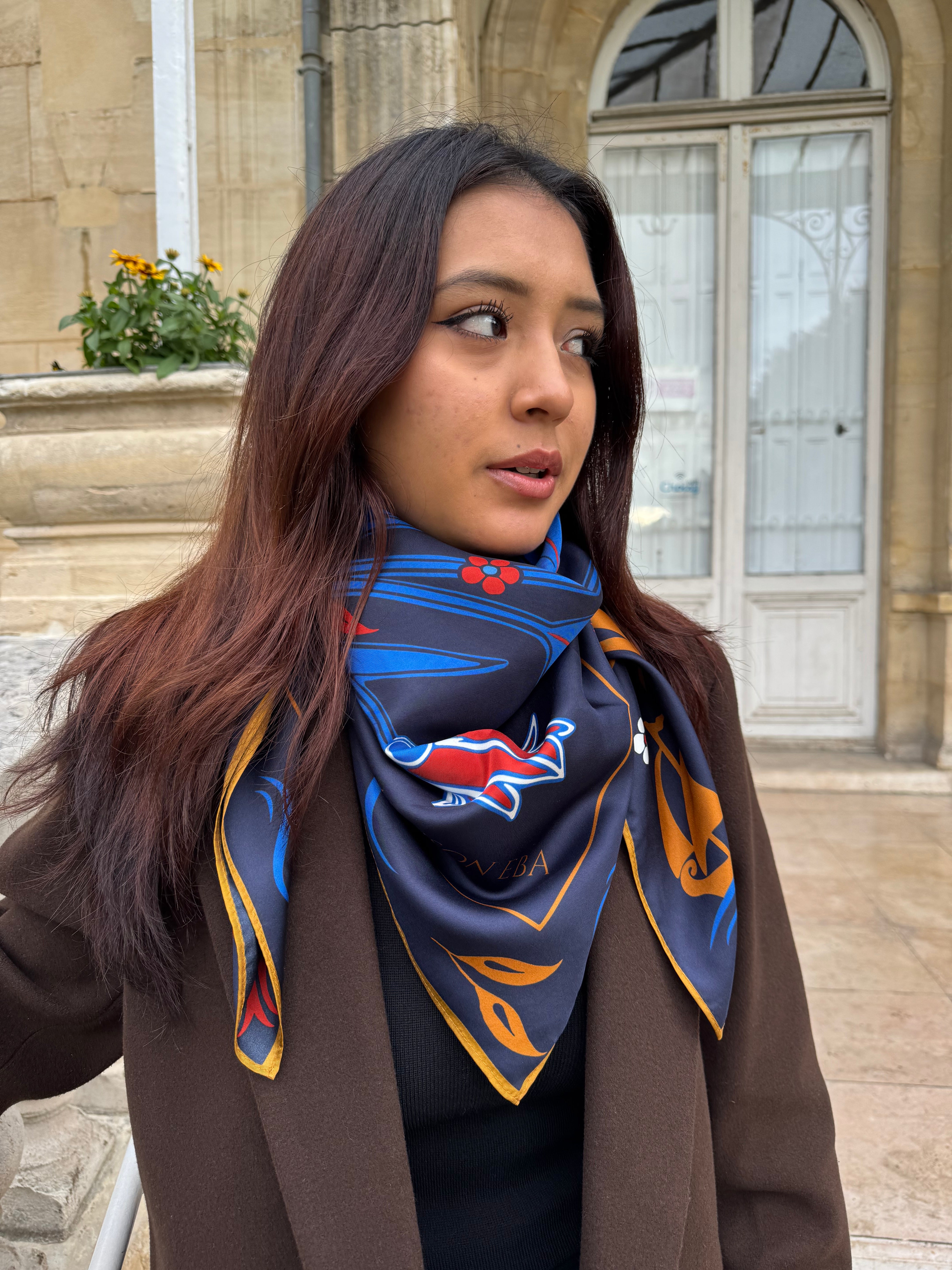 Foulard carré soie - Parfums d'Istanbul