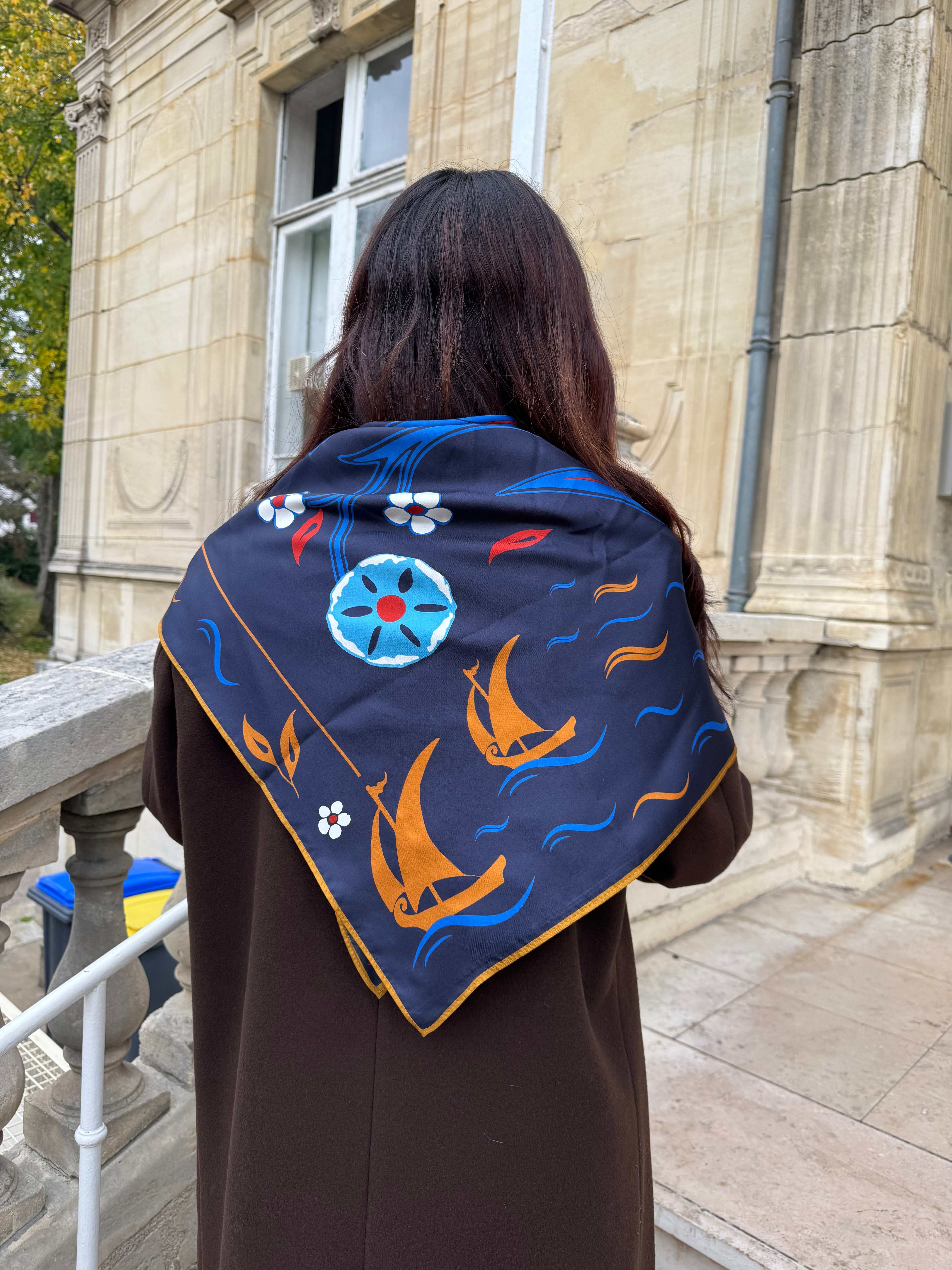 Foulard carré soie - Parfums d'Istanbul