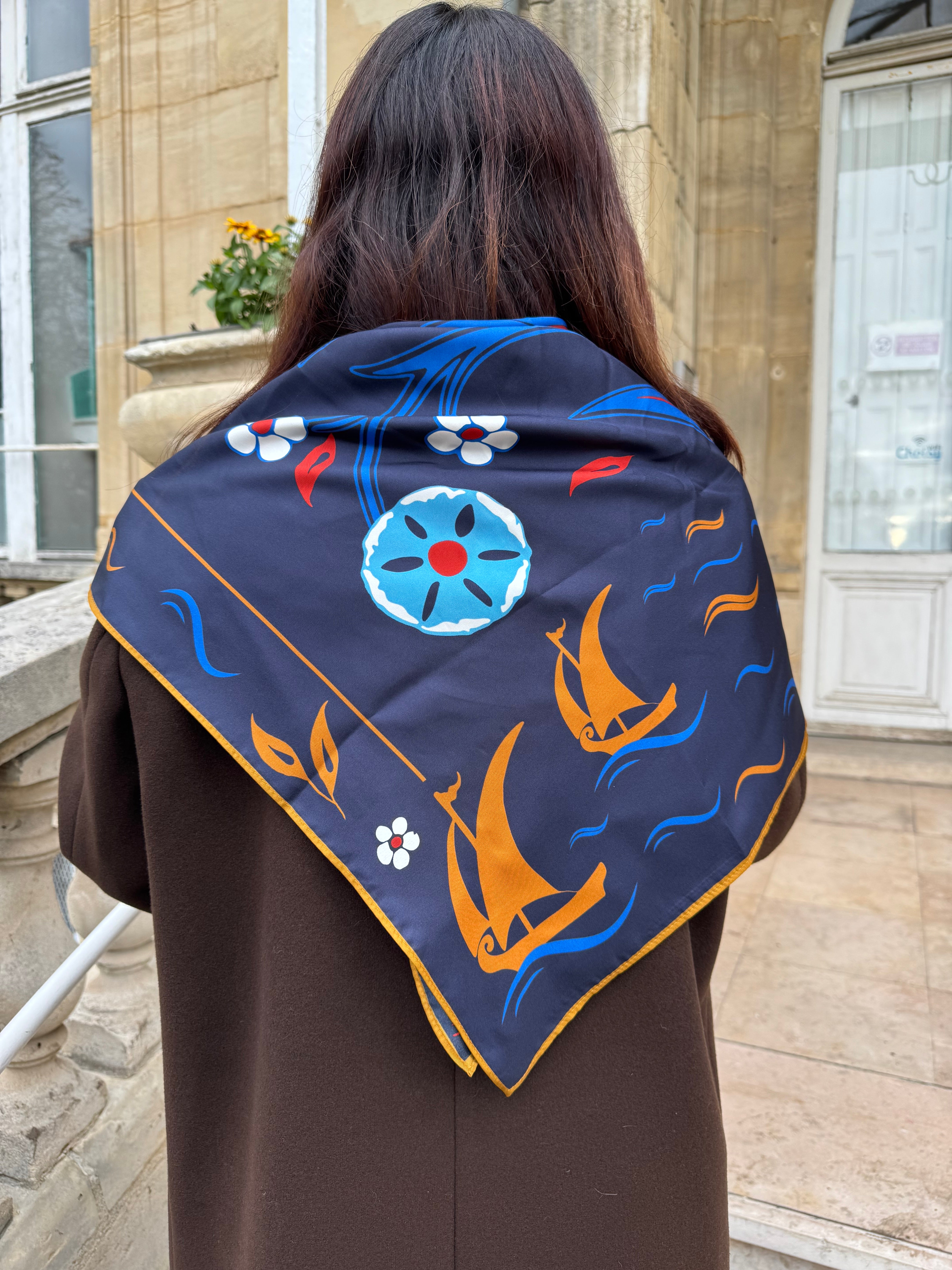 Foulard carré soie - Parfums d'Istanbul