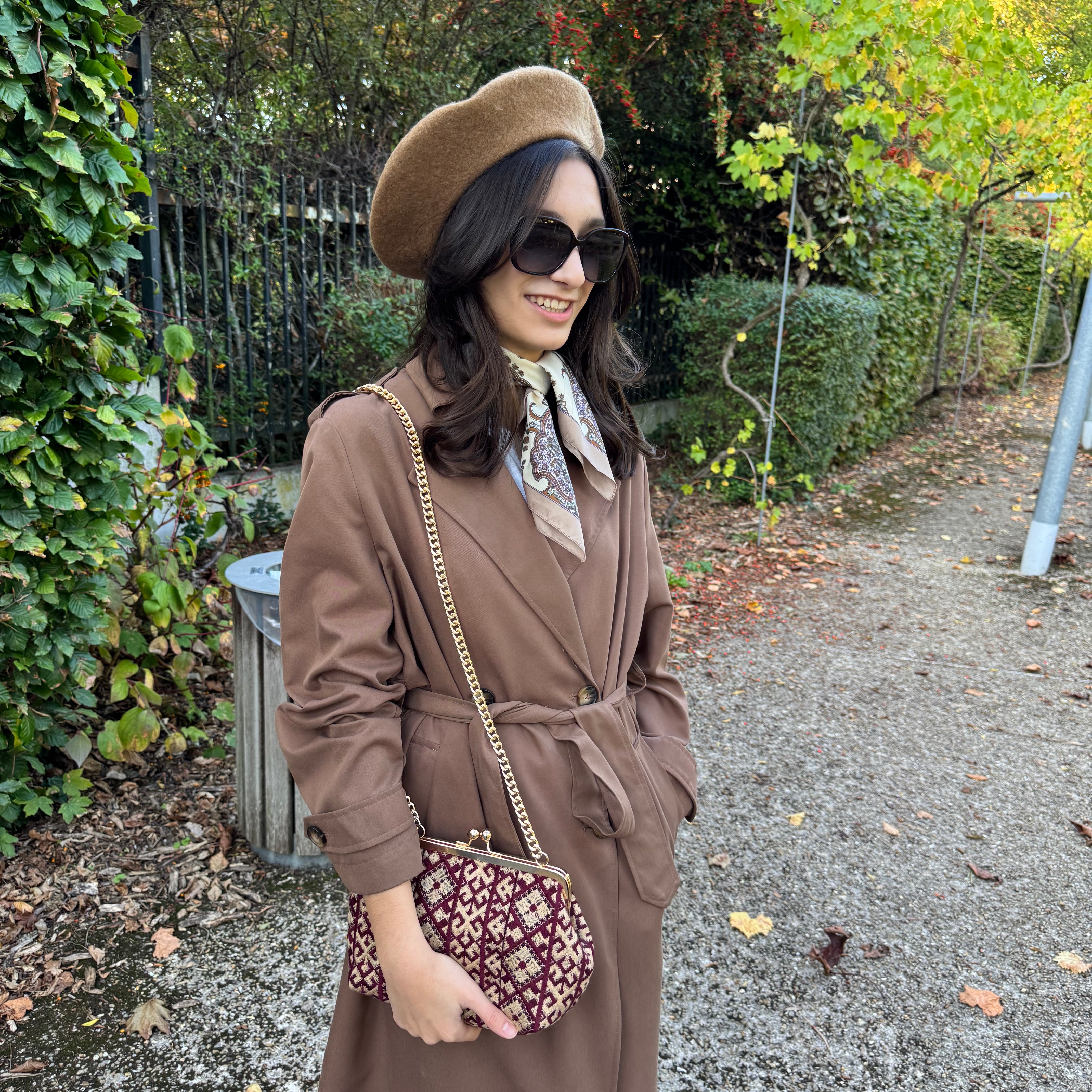 béret en laine camel marron clair