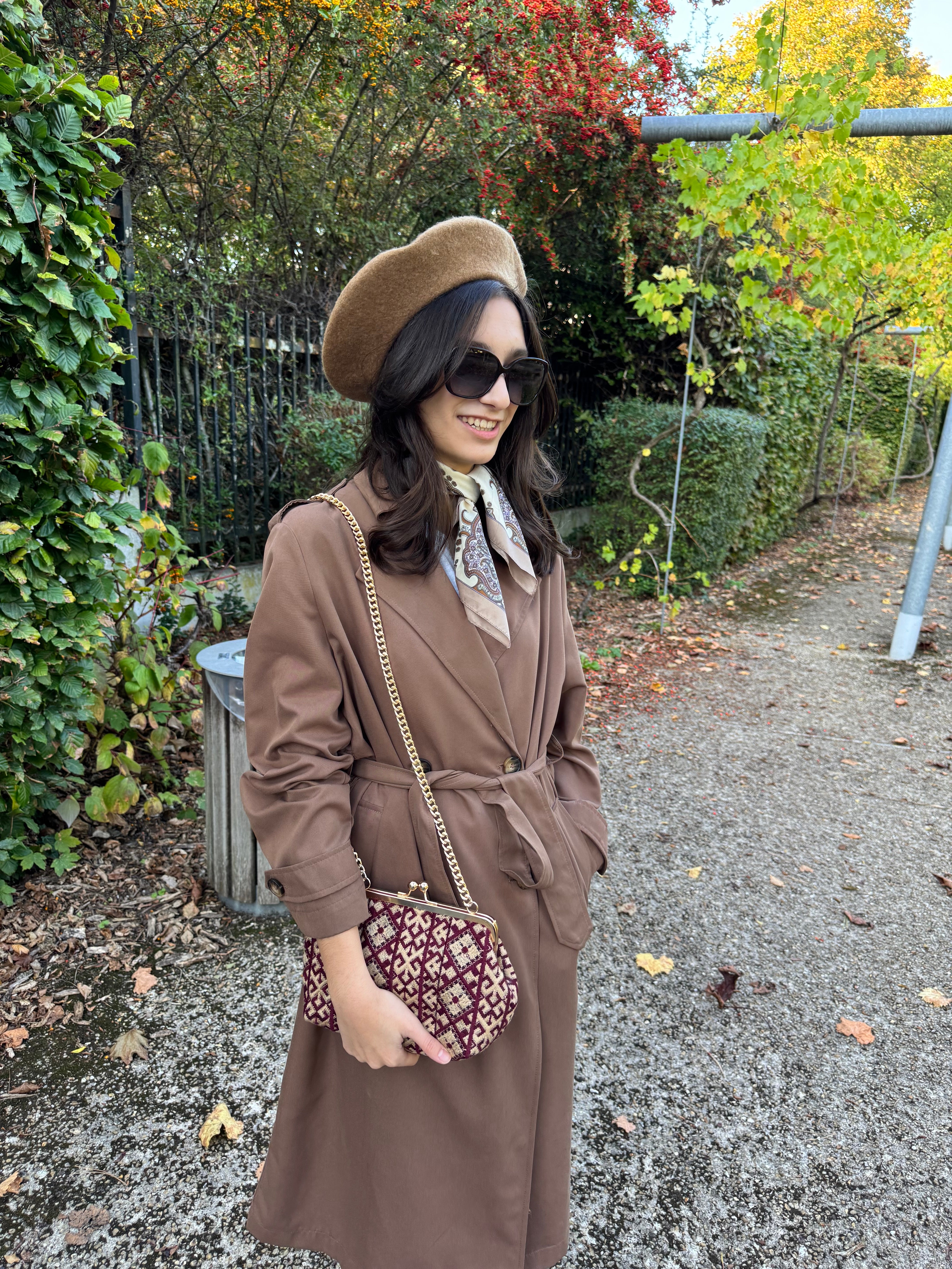 béret en laine camel marron clair