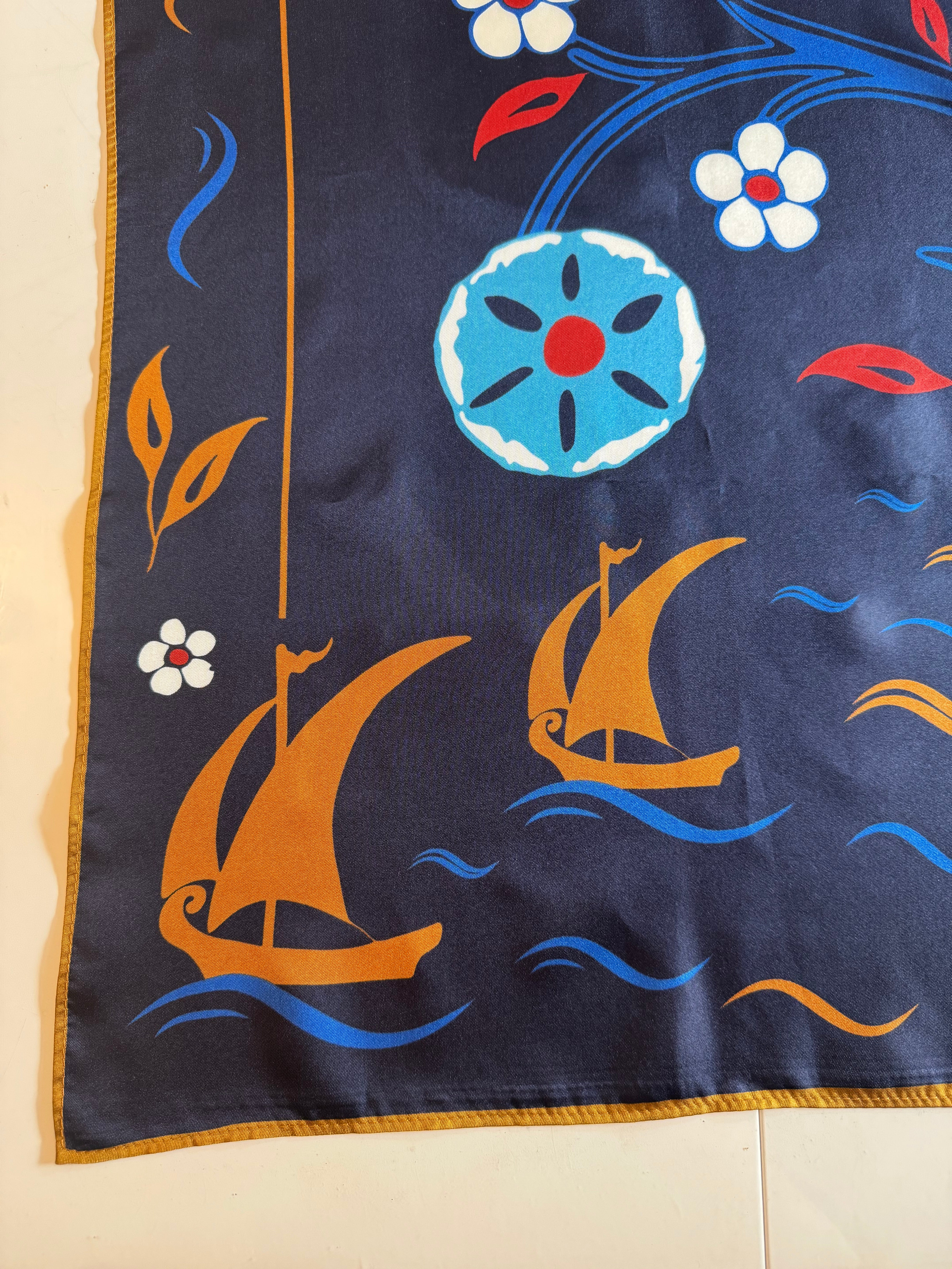 Foulard carré soie - Parfums d'Istanbul