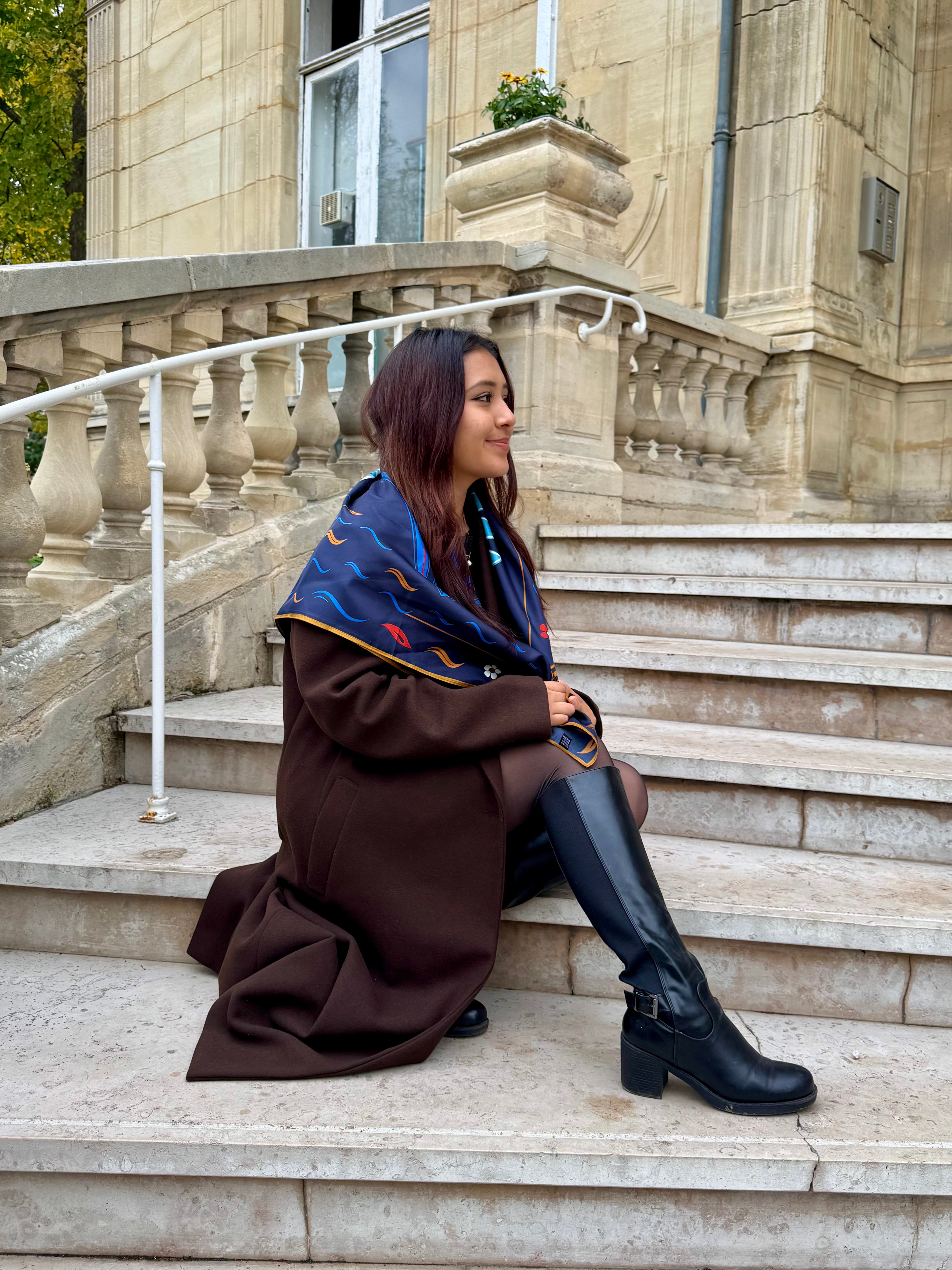 Foulard carré soie - Parfums d'Istanbul