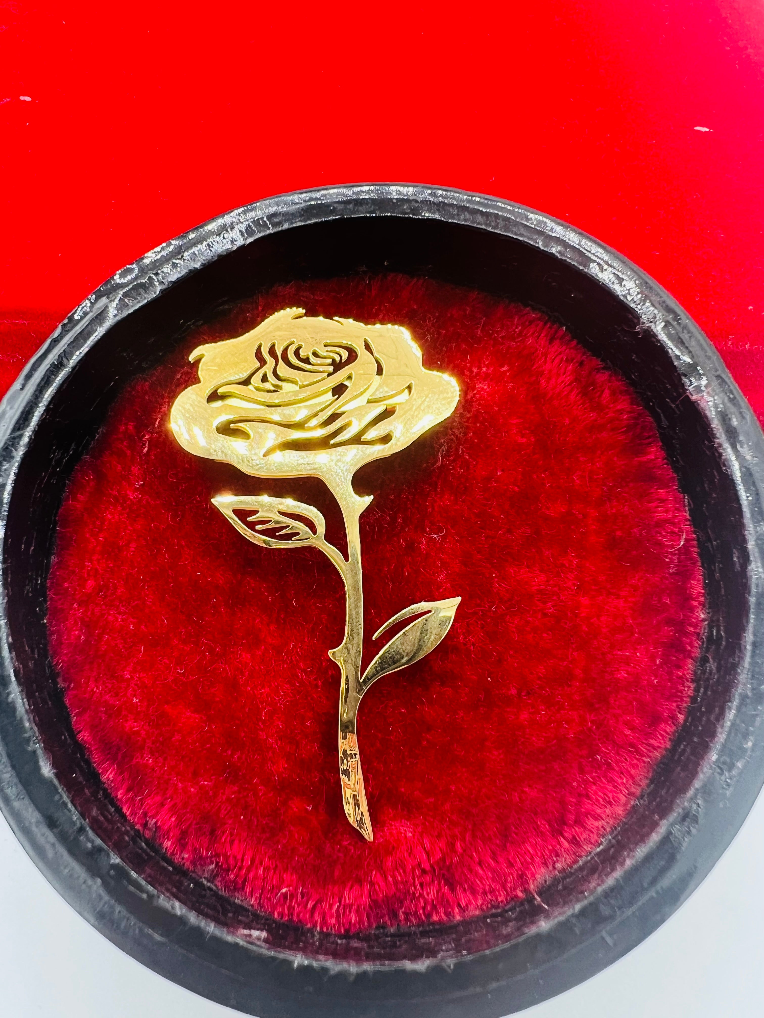 Broche Rose🌹Doré Acier Inoxydable