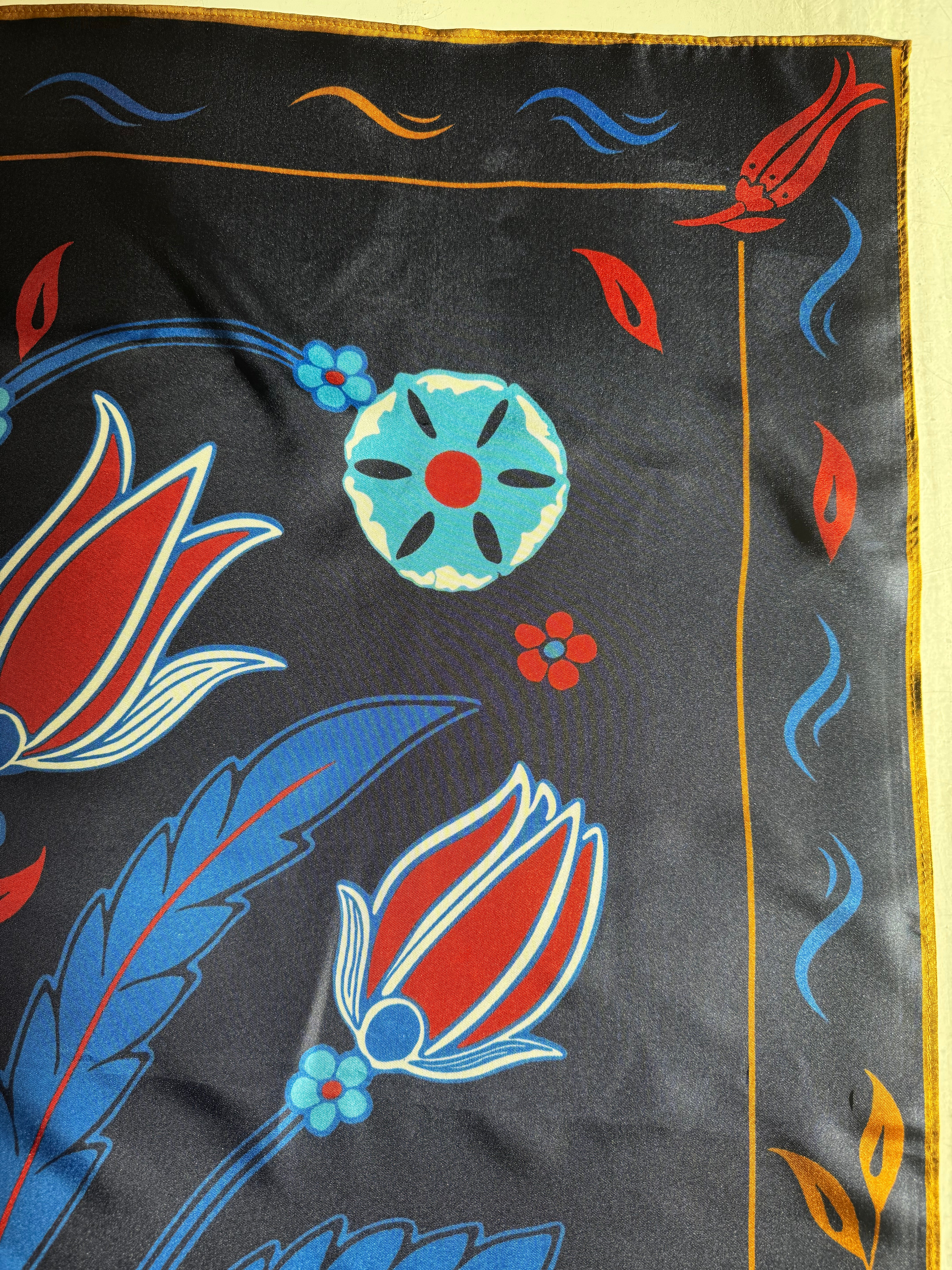 Foulard carré soie - Parfums d'Istanbul