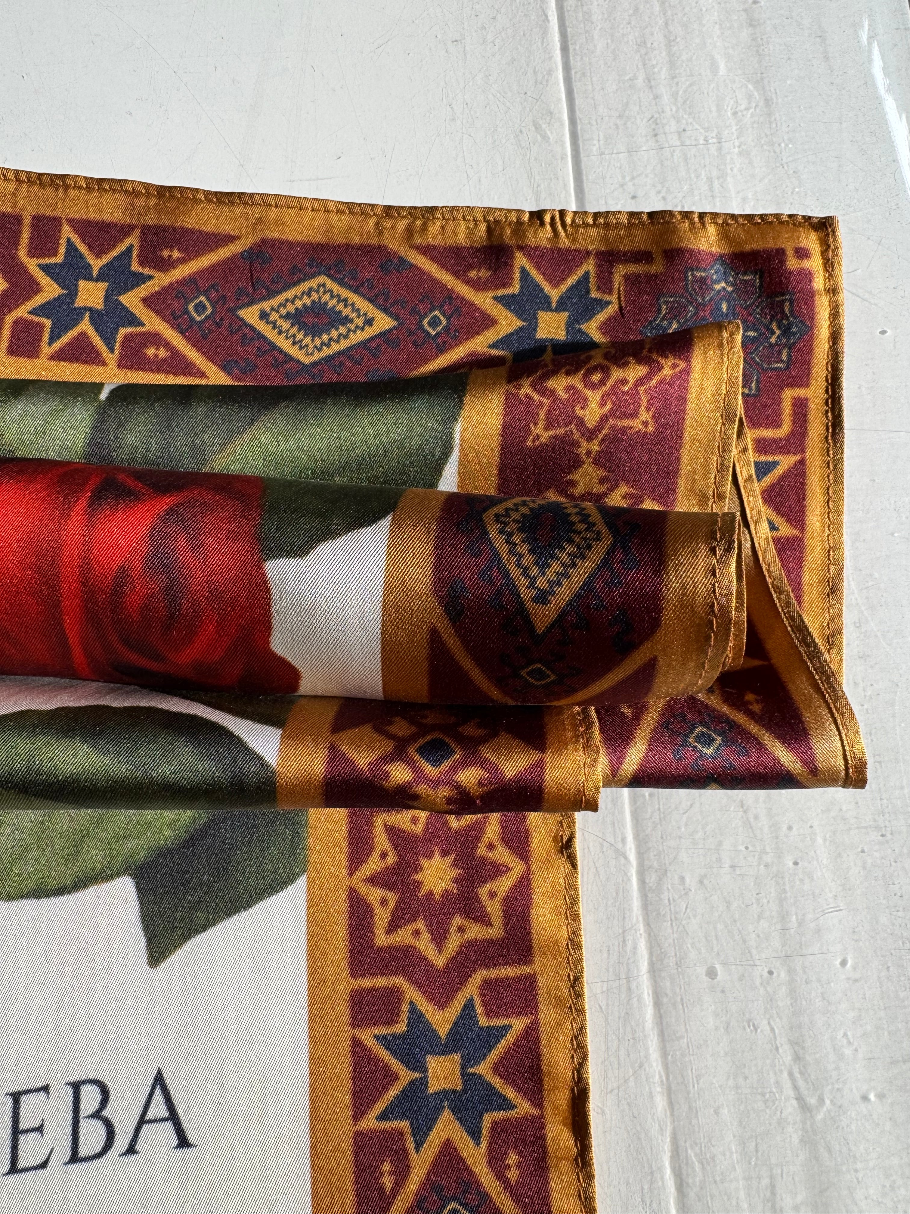 Foulard carré soie - Les Roses de Hafez