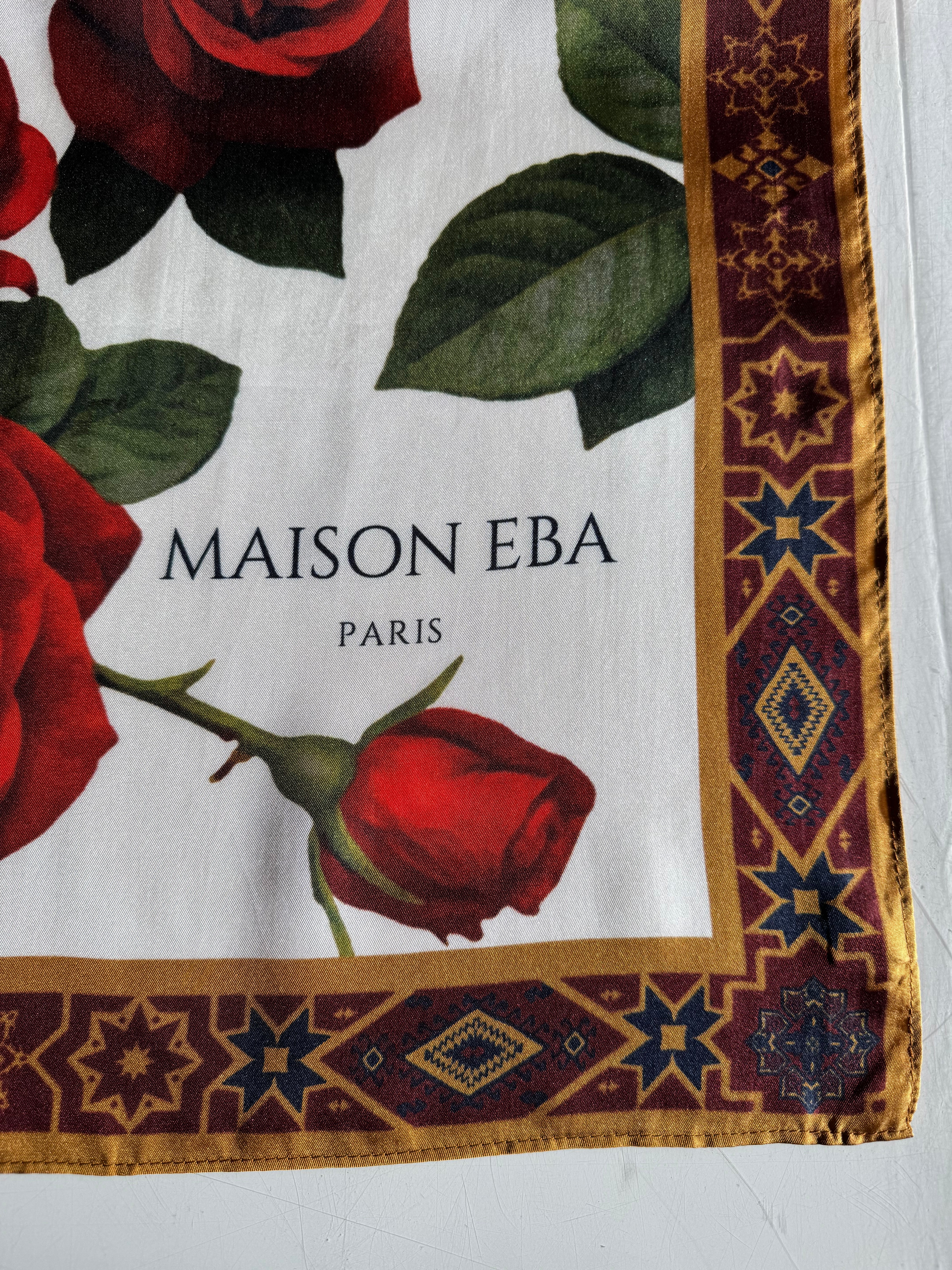 Foulard carré soie - Les Roses de Hafez